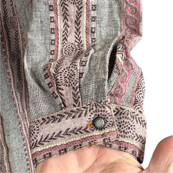 EUC Anthropologie Aratta silent
Journey Mixed Fabric Shirt Dress Size Large - Picture 8 of 12